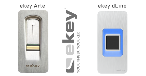 ekey Arte und ekey dLine Fingerabdrucksensoren